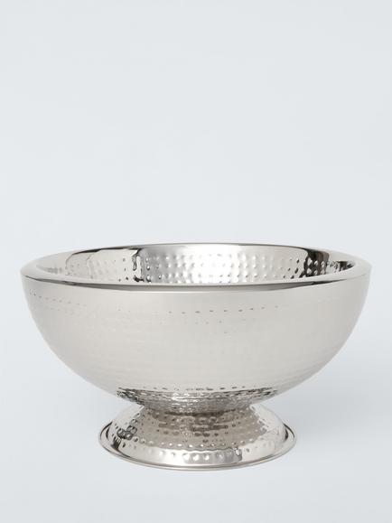 John Lewis Large Hammered Stainless Steel Champagne/Wine Bucket, Stainless Steel