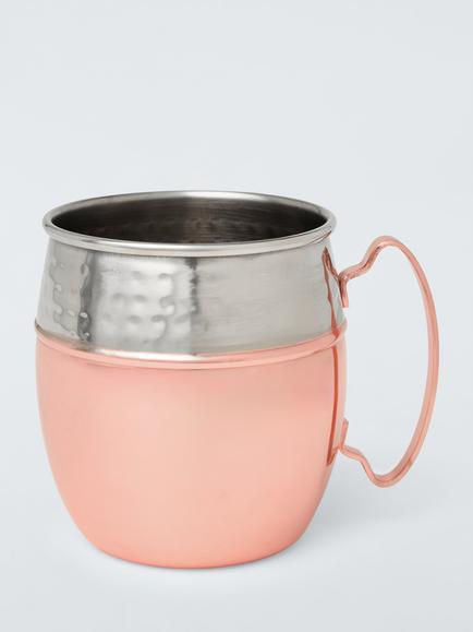 John Lewis Hammered Mug, Stainless Steel, Stainless Steel