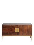 Swoon Banner Small Media Unit, Brown/Brass