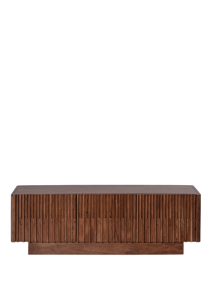 Swoon Hampstead Media Unit, Dark Brown, Natural Oak
