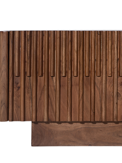 Swoon Hampstead Media Unit, Dark Brown - view 2, Natural Oak