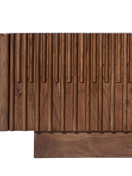 Swoon Hampstead Media Unit, Dark Brown - view 2, Natural Oak