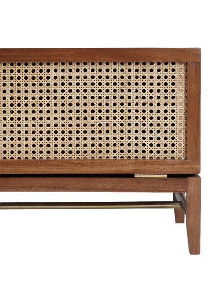 Swoon Rafia Media Unit, Dark Brown - view 2, Dark Brown