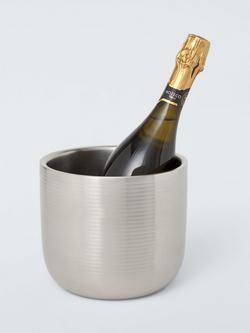 John Lewis Icon Stainless Steel Ice Bucket, 3L - view 2, Stainless Steel