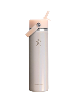 Hydro Flask Wide Mouth Insulated Drinks Bottle with Flex Straw Cap, 681ml, Glimmer Cream