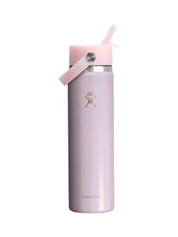 Hydro Flask Wide Mouth Insulated Drinks Bottle with Flex Straw Cap, 681ml, Glimmer Pink