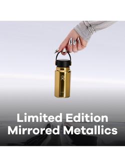 Hydro Flask Micro Hydro Double Wall Vacuum Insulated Stainless Steel Drinks Bottle, 200ml - view 2, Shine Gold