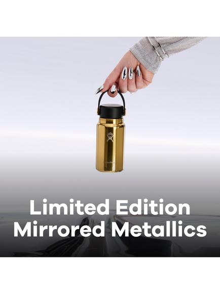 Hydro Flask Micro Hydro Double Wall Vacuum Insulated Stainless Steel Drinks Bottle, 200ml - view 2, Shine Gold