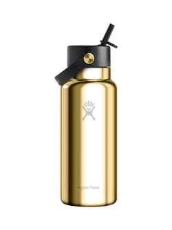 Hydro Flask Double Wall Vacuum Insulated Stainless Steel Wide Mouth Drinks Bottle, 946ml, Shine Gold