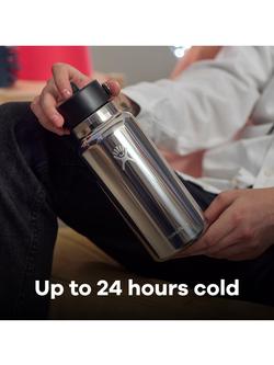 Hydro Flask Double Wall Vacuum Insulated Stainless Steel Wide Mouth Drinks Bottle, 946ml - view 2, Shine Silver