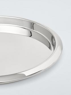 John Lewis Round Stainless Steel Bar Tray, Silver - view 2, Silver