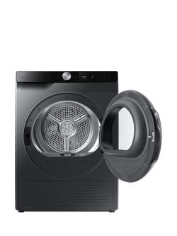 Samsung DV90T6240LB/S1 Freestanding Tumble Dryer, 9kg Load, Black - view 2, Black