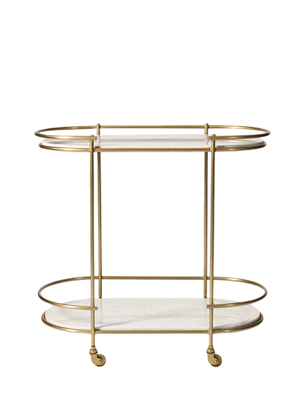 Swoon Cartizze Bar Trolley, Brass, Brass