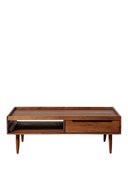 Swoon Southwark Acacia Wood Coffee Table, Dark Brown, Natural Oak