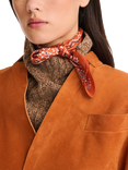 Longchamp Bandana Silk Scarf, Brick