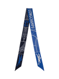 Longchamp Eiffel Tower 1948 Silk Headband, Navy