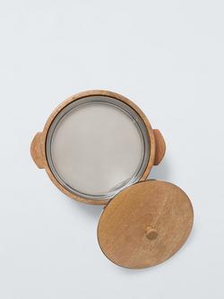 John Lewis Chapati Bowl & Lid, 22cm, FSC-Certified (Mango Wood) - view 2, Natural