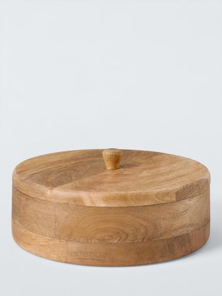 John Lewis Masala Dabba Spice Box, FSC-Certified (Mango Wood), Natural
