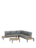 KETTLER Elba 5-Seater Low Corner Garden Lounge Set with Coffee Table, Grey