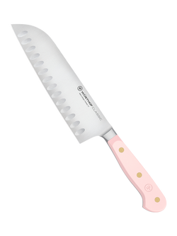 WÜSTHOF Classic Hollow Edge Santoku Knife, 17cm, Pink Himalayan Salt, Pink