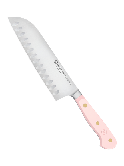 WÜSTHOF Classic Hollow Edge Santoku Knife, 17cm, Pink Himalayan Salt, Pink