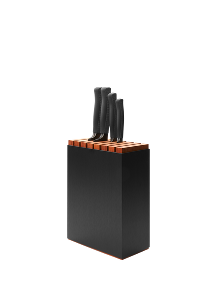 WÜSTHOF Performer Filled Beech Wood Knife Block Set, 4 Piece, Black, Black