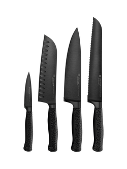 WÜSTHOF Performer Filled Beech Wood Knife Block Set, 4 Piece, Black - view 2, Black