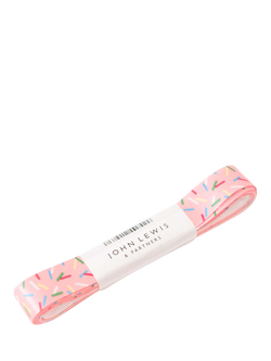 John Lewis Sprinkles DS Ribbon, W20mm x L3m, Pink, Pink