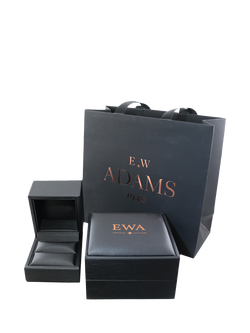 E.W Adams 18ct White Gold Sapphire & Diamond Pendant Necklace - view 2, Multi