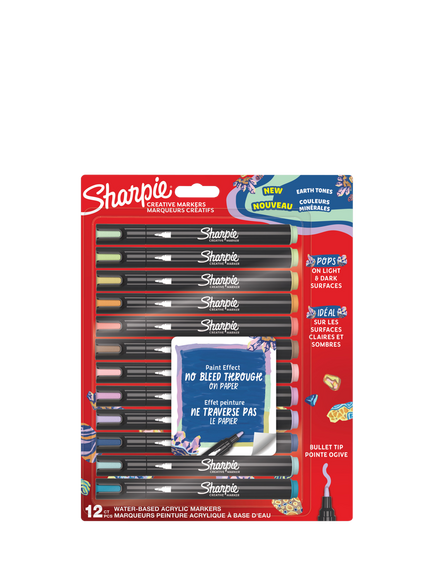 Sharpie Markers Earth Tones Marker Pens, Pack of 12, Multi, Multi