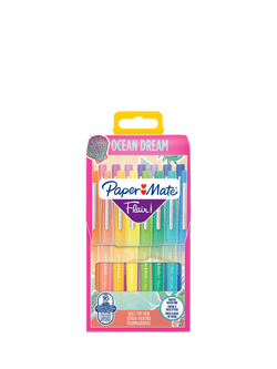 Paper Mate Flair Felt Tip Pens, Pack of 16, Ocean Dream, Multi