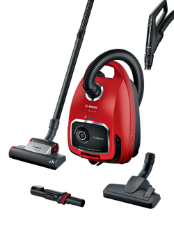 Bosch Series 6 BGL6PETGB ProAnimal Bagged Cylinder Vacuum Cleaner, Red, Red