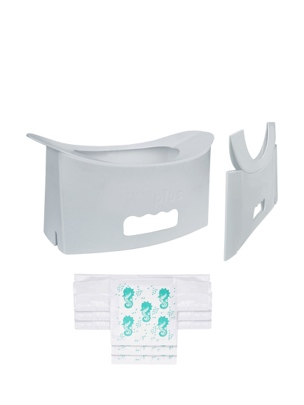 Potette Fold N Go Potty, Grey, Grey