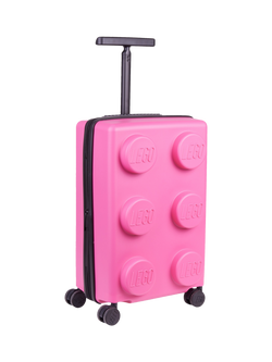 LEGO Brick Expandable 4-Wheel Cabin Suitcase, 56cm - view 2, Bright Purple