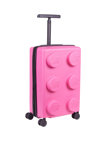 LEGO Brick Expandable 4-Wheel Cabin Suitcase, 56cm - view 2, Bright Purple
