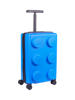 LEGO Brick Expandable 4-Wheel Cabin Suitcase, 56cm - view 2, Bright Blue