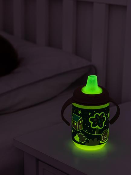 Vital Baby Hydrate Glow in the Dark Easy Sipper Cup, 350ml, Pack of 2, Multi - view 2, Multi