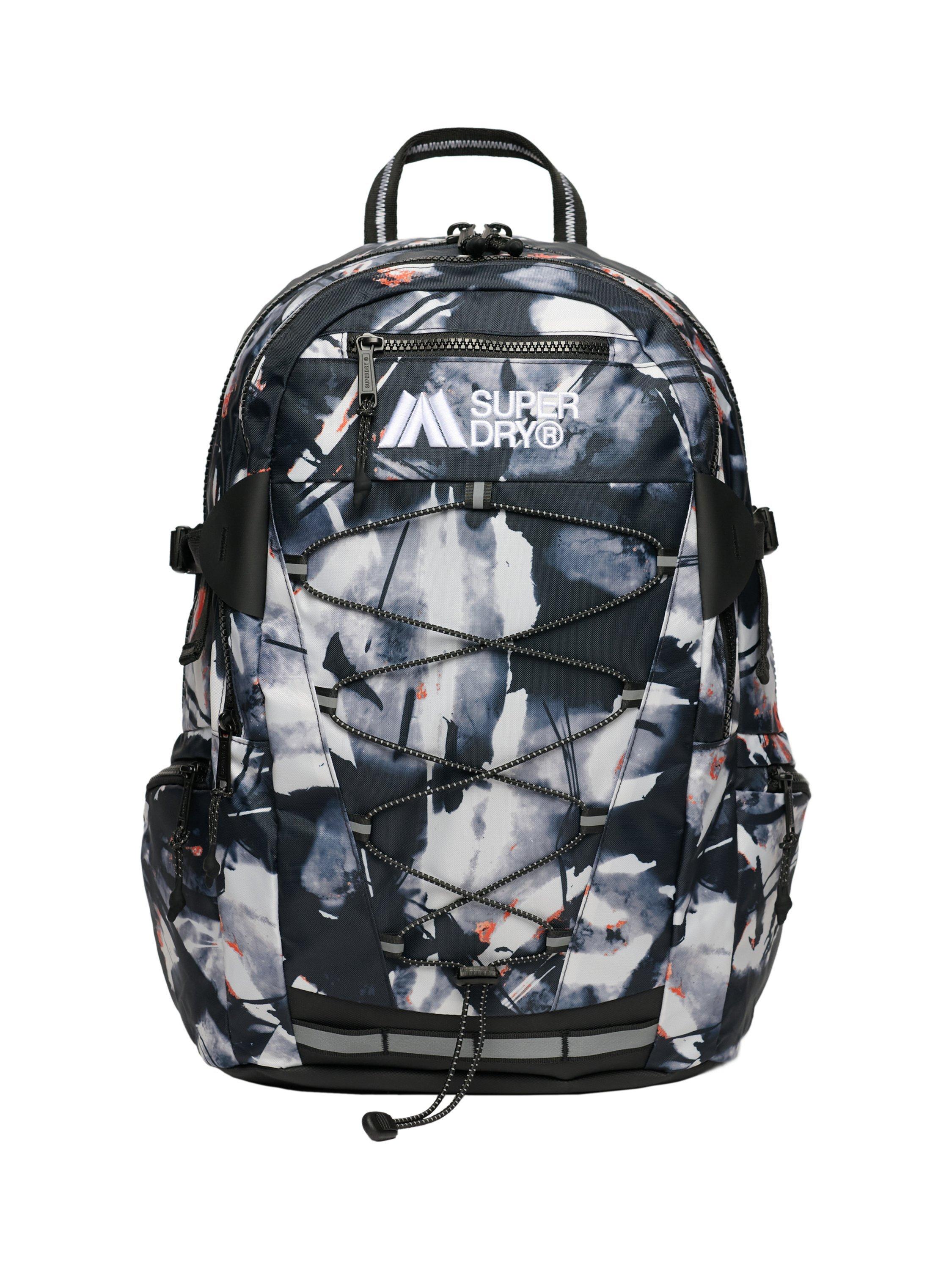 Product image 1 of 7, which shows Superdry Outdoor Abstract Backpack, Blue Navy