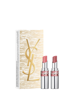 Yves Saint Laurent Loveshine Plumping Lipstick Duo Holiday Makeup Gift Set, 