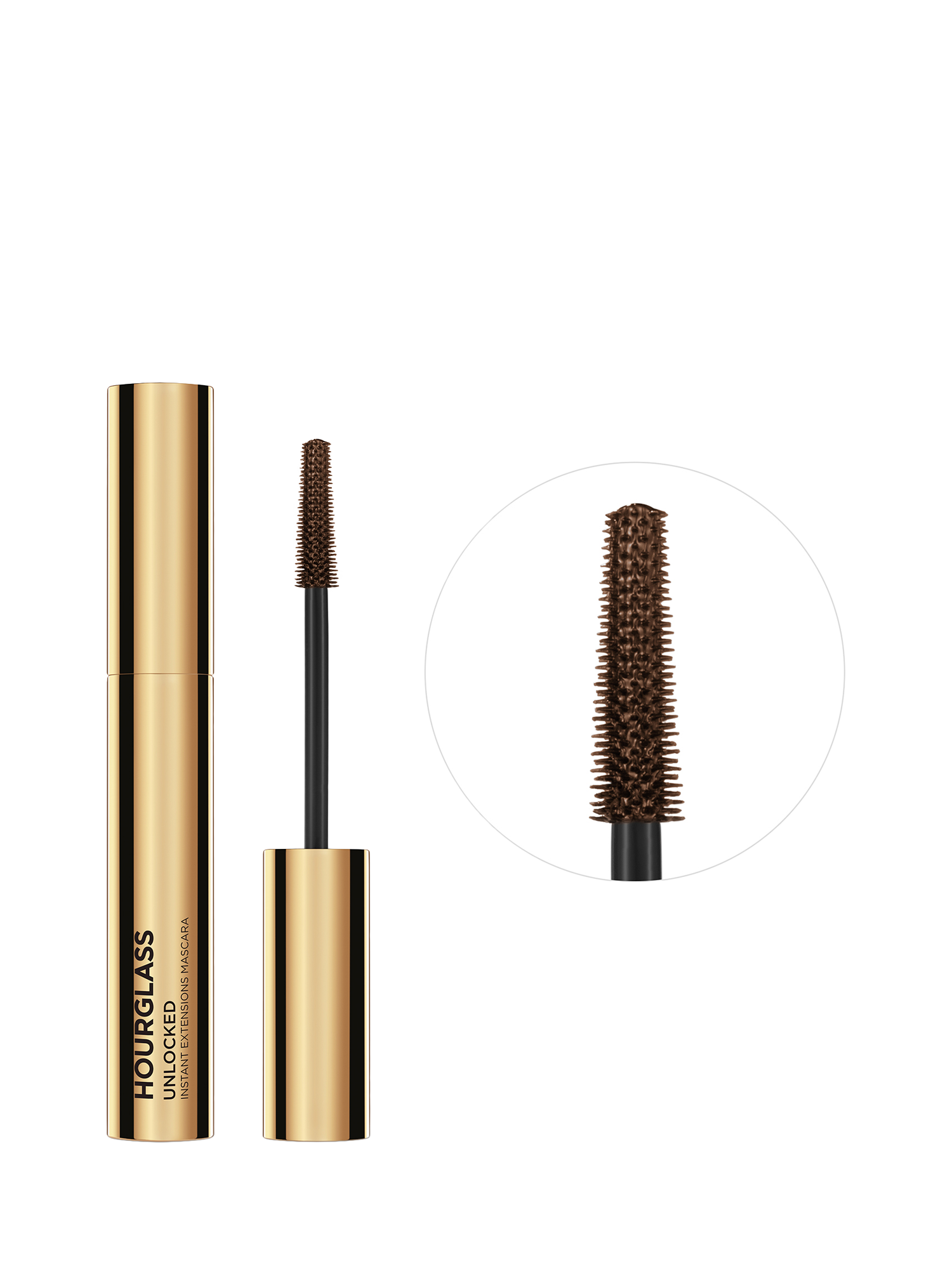 Product image 1 of 6, which shows Hourglass Unlocked Instant Extensions Mascara, Espresso