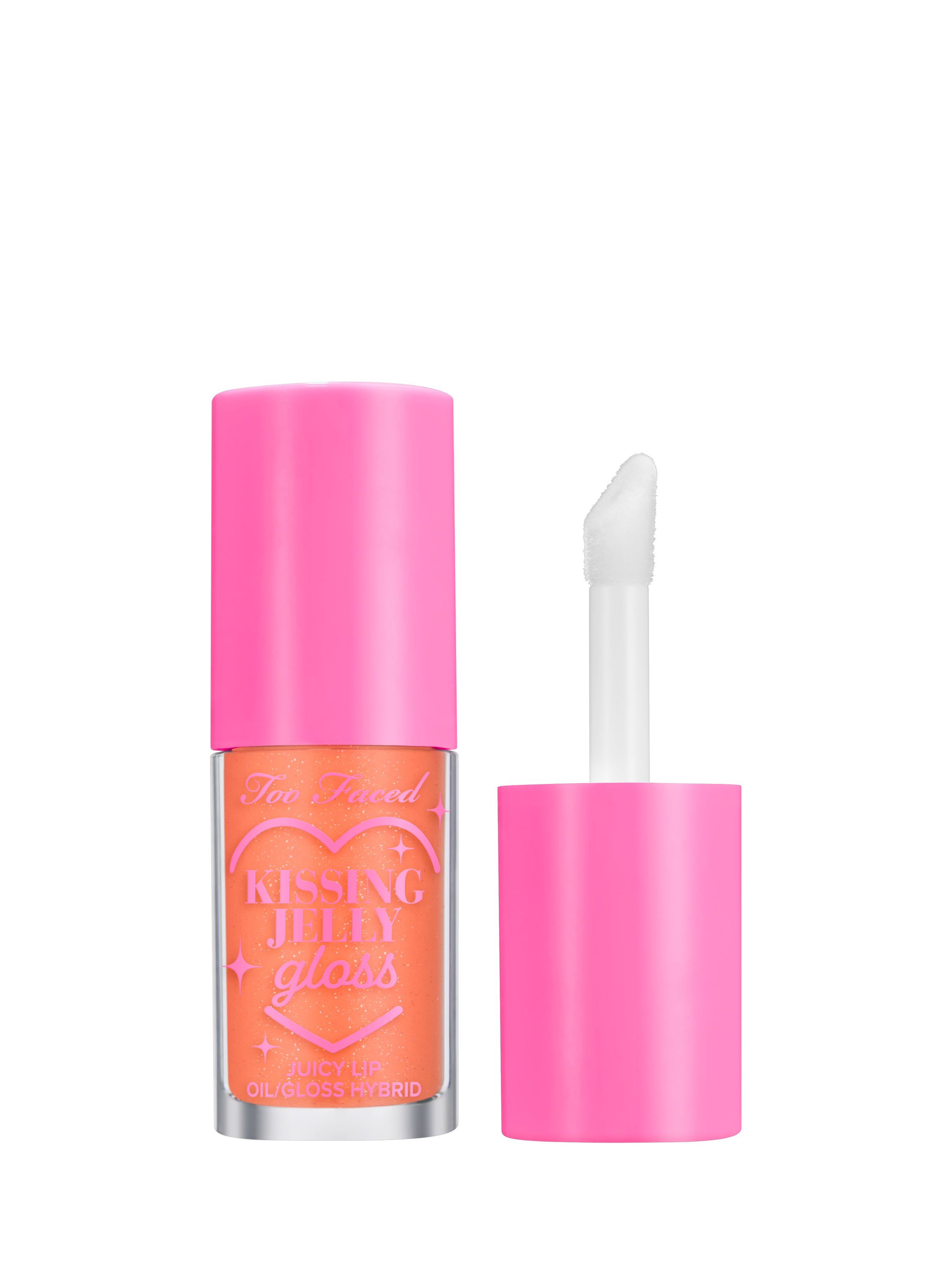 Product image 1 of 7, which shows Too Faced Kissing Jelly Lip Oil Gloss, Peach Rings