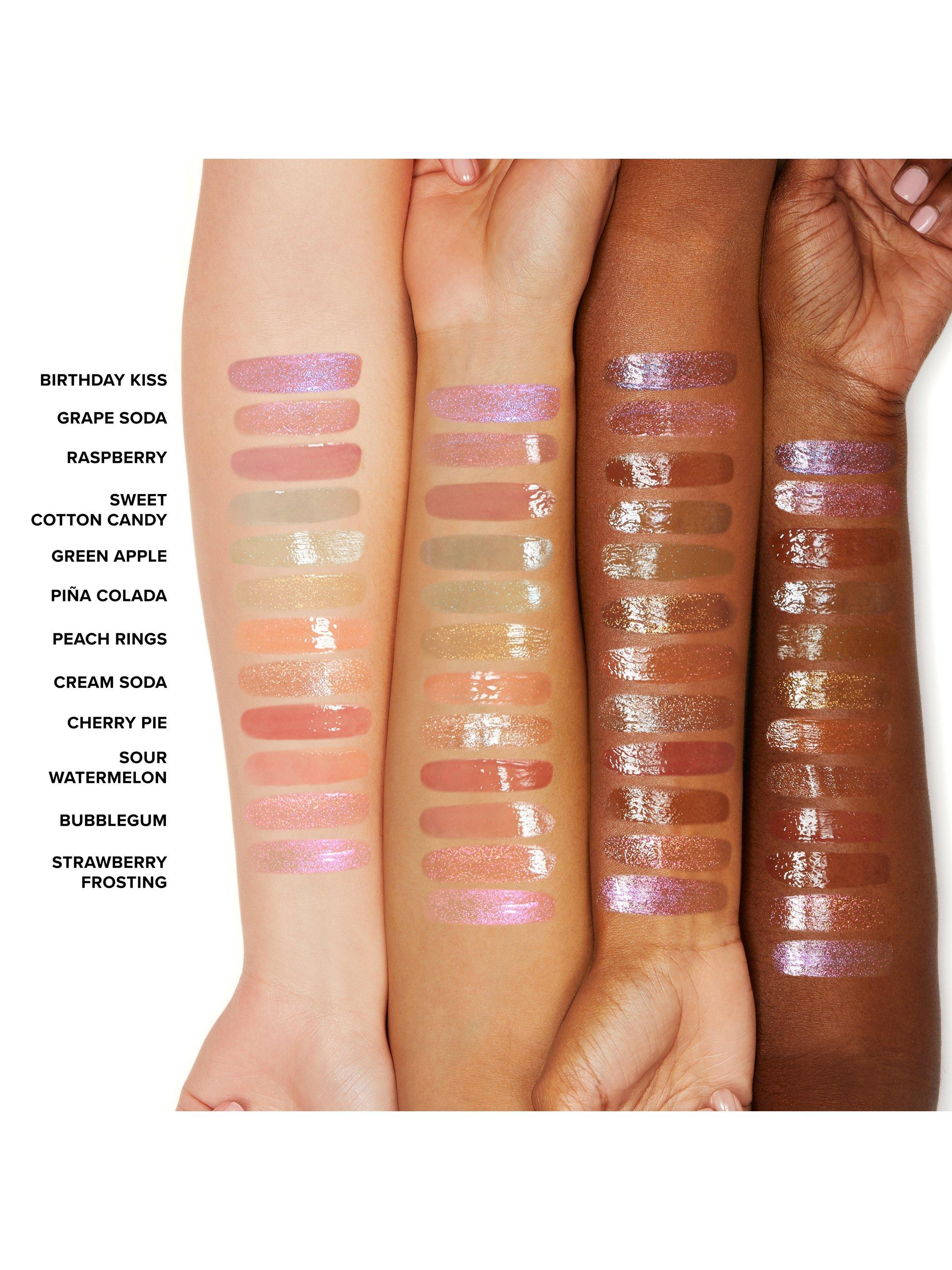 Product image 3 of 7, which shows Too Faced Kissing Jelly Lip Oil Gloss, Peach Rings
