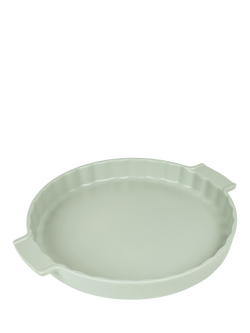 Peugeot Stoneware Fluted Round Tart Dish, 30cm, Sage Green, Sage Green