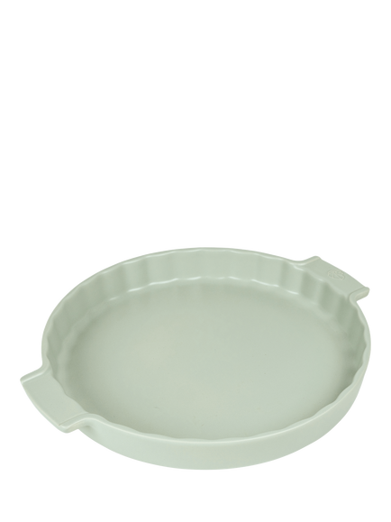 Peugeot Stoneware Fluted Round Tart Dish, 30cm, Sage Green, Sage Green