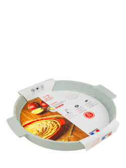 Peugeot Stoneware Fluted Round Tart Dish, 30cm, Sage Green - view 2, Sage Green