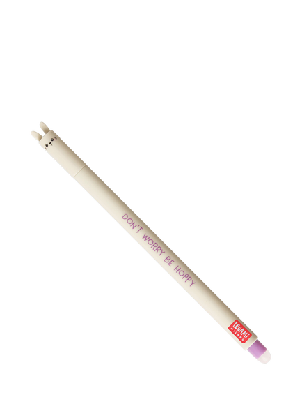 Legami Bunny Erasable Pen, Purple, Purple