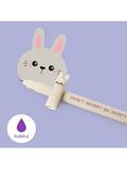 Legami Bunny Erasable Pen, Purple
