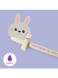 Legami Bunny Erasable Pen, Purple - view 2, Purple