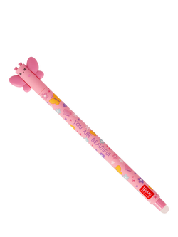 Legami Butterfly Erasable Pen, Pink, Pink