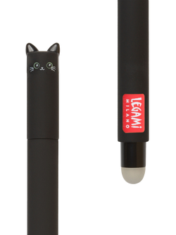 Legami Cat Erasable Pen, Black - view 2, Black